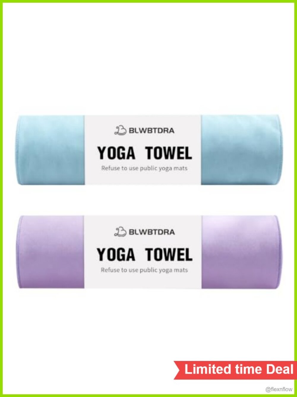 2 Pack Hot Yoga Mat Towel Microfiber Non Slip Sweat Absorbent 72x26 Bikram